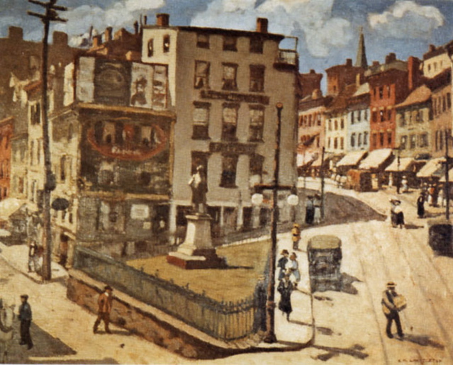 Chatterton Painting of Clinton Square, Newburgh, NY